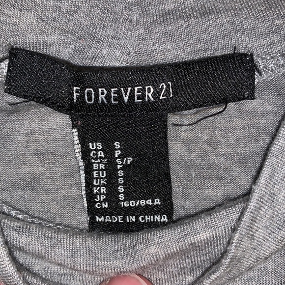 Forever 21 heather grey mock turtleneck short sleeved bodysuit - Picture 3 of 5